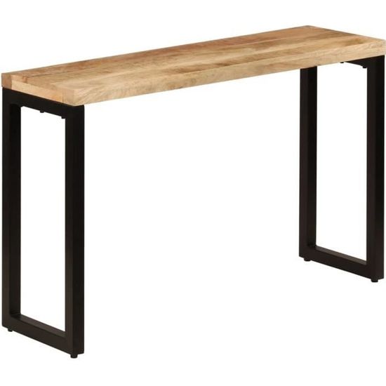 |8064Console industriel - Table console Table d'appoint Armoire console Table de Salon 120x35x76 cm Bois de manguier solide et acie