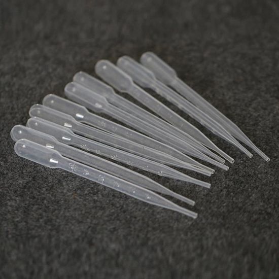 200 Pipettes Jetables 3ml Avec Graduation - Polyéthylène, 15cm
