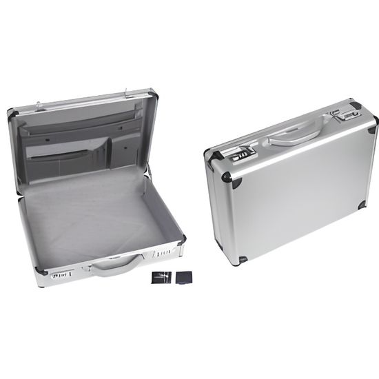 Mallette professionnelle aluminimum de présentation - 4 tiroirs - sur  roulettes