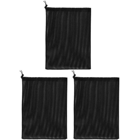 Sac Barrière Protection Pompe à Filtre Bassin - Maille Noire 31x41 Cm Avec Cordon De Serrage