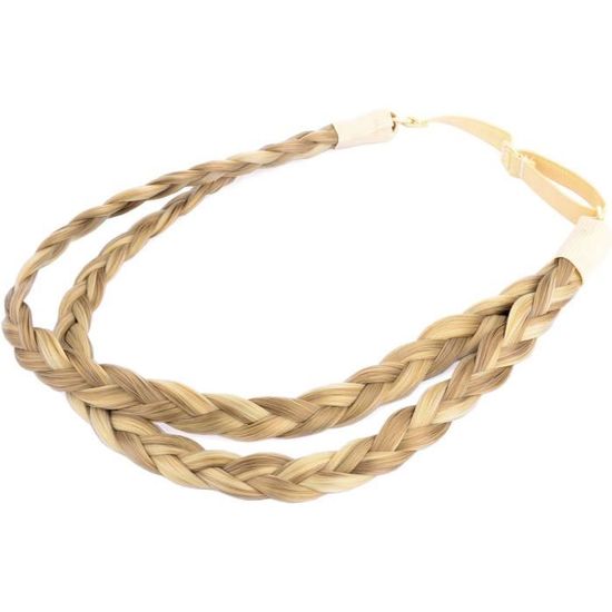 Bandeau Frontal Twisté En Cheveux Synthétiques Châtain - Coiffure Mariage - Neuf