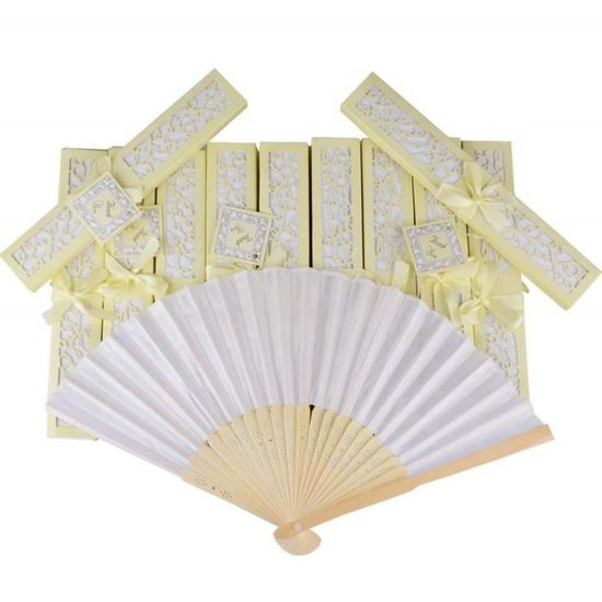 Lot De 4 Éventails Pliants En Bois Moderne - Éventails à Main Élégants Pour Fêtes, Mariages, Photographie Et Décoration Murale