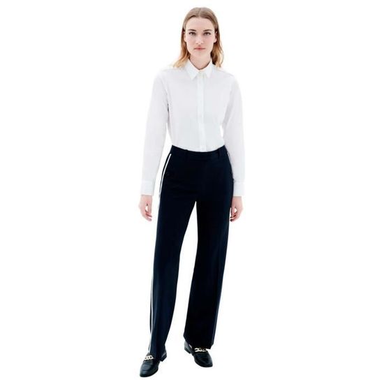 Chemisier Femme Noir Et Blanc Rayé Taille M (38) - Belle Coupe, Très Bon état