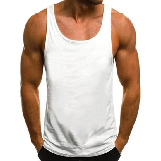 Débardeurs Homme Lot De 2 - Sans Manches Sport Fitness - Tissu élastique Respirant - Coupe Moderne