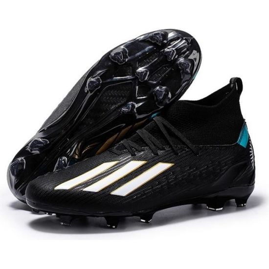 Chaussures De Football Homme Crampons Hauts - Cuir Synthétique - Semelle Caoutchouc Antidérapante