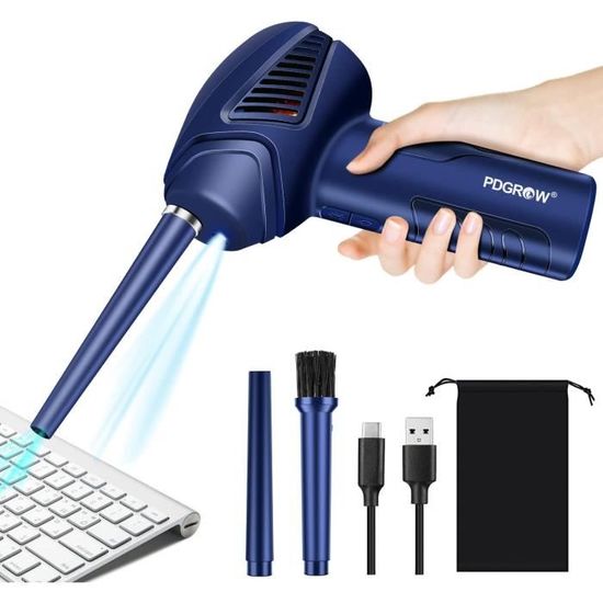 Souffleur D'Air Électrique 500W 2 Vitesses – Bombe à Air Comprimé Puissante Avec 6 Accessoires 3m Câble