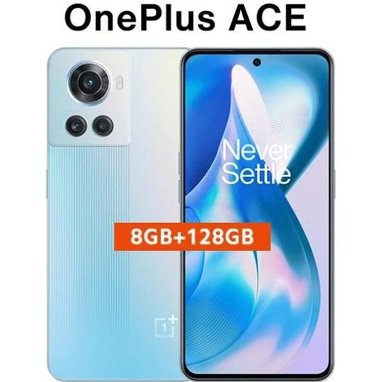 OnePlus ACE (10R) 5G, ROM Global, DIMENSITY 8100-MAX, 6,7 OLED 120Hz, 150W, 5000 mAh, 8GB/128GB Bleu turquoise