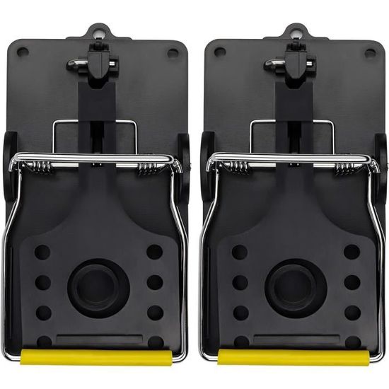 Lot De 2 Pièges à Souris - Piège à Rats Noir, Simple Et Efficace, Matériau PC + Alliage ABS
