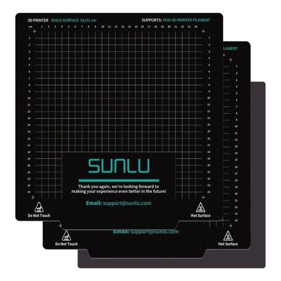 Plaque Chauffante BIQU SSS 310x310mm Pour Imprimante 3D - Lit Magnétique Flexible CR10/CR10s Pro Avec Autocollant Doux