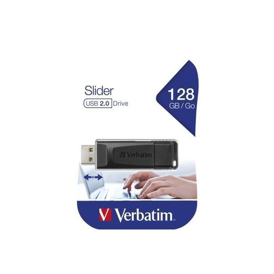 Clé USB Slider Verbatim 128 Go USB 2.0