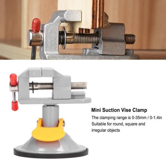 Mini étau Avec Ventouse Rotative 360° - Pour Bijoux Et Modélisme - Pince De Précision Noyer