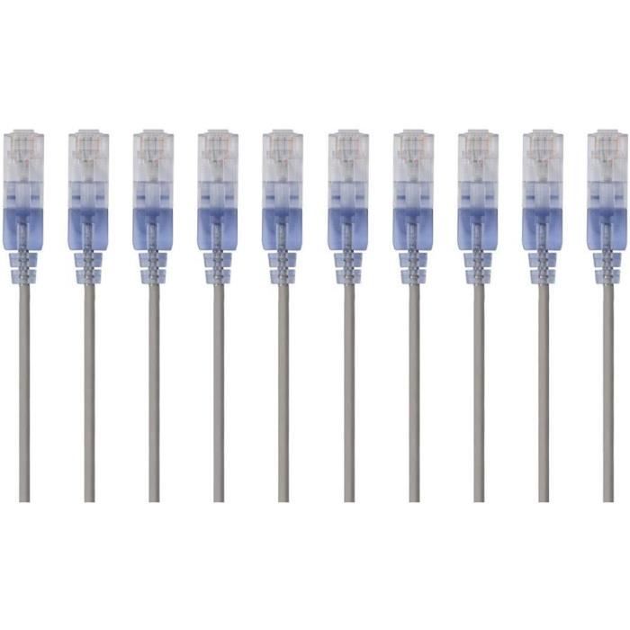 Lot De 10 Câbles D'Alimentation Secteur 2 Broches - 10A 250V - Noirs - DP/N 078390
