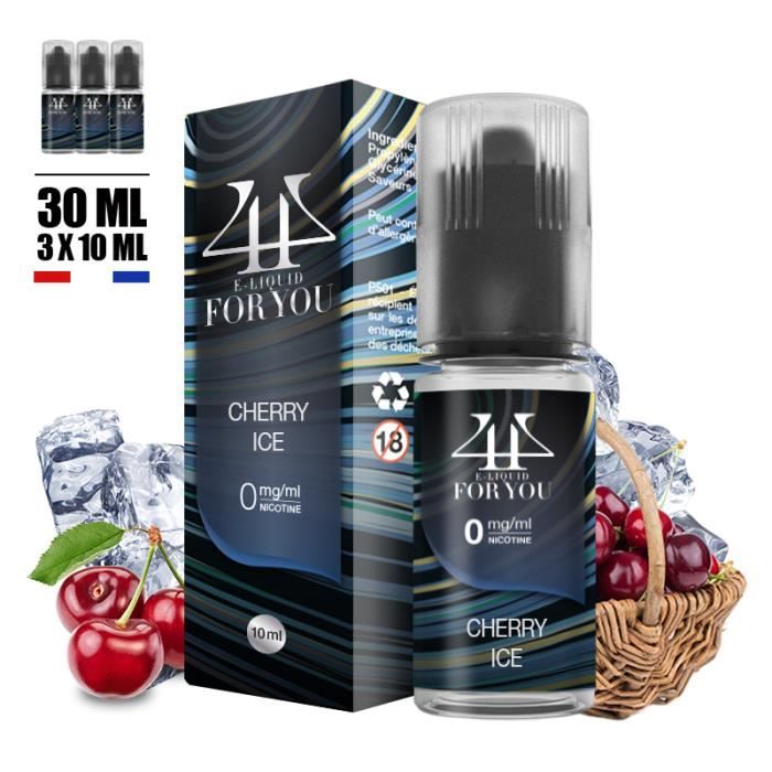 E-liquide pas cher - 30 ML saveur CHERRY ICE avec 18MG de nicotine - Marque  4YOU - (3 fioles de 10ML) - Cdiscount Au quotidien