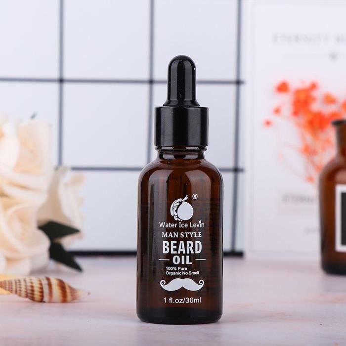 30ml Croissance normale moustache d'huile barbe d'hommes hydratant conditionnant l'huile soin barbe