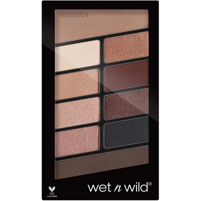 wet n wild - COLOR ICON 10 PAN PALETTE - Palette de 10 teintes d'ombres - Teinte Nude Awakening - Made in US - 100% Cruelty Free - P