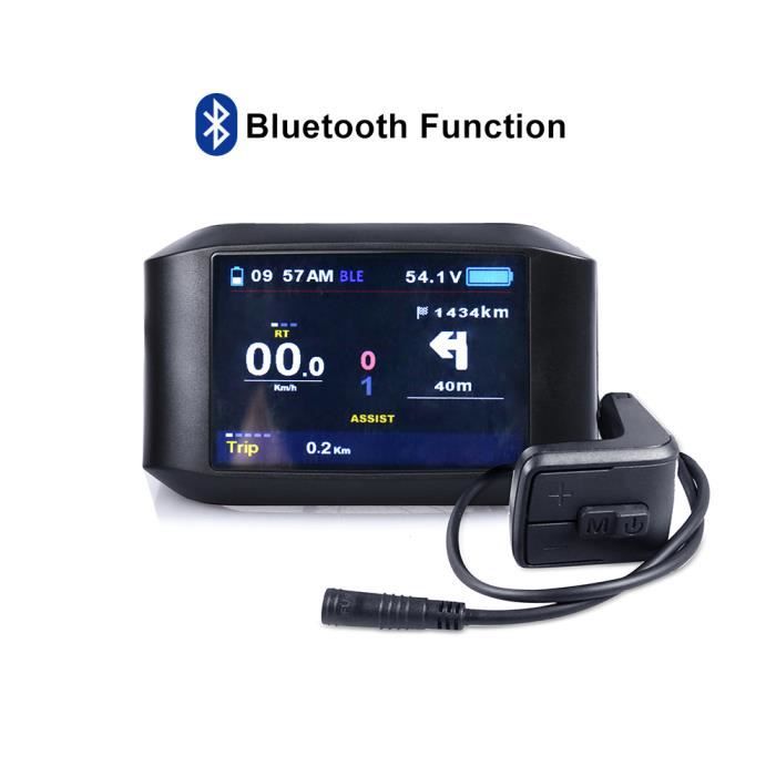 Écran TET 750C avec Fonction BLUETOOTH pour BAFANG Moteur pédalier de Vélo à assistance électrique Affichage Contrôleur de vitessse