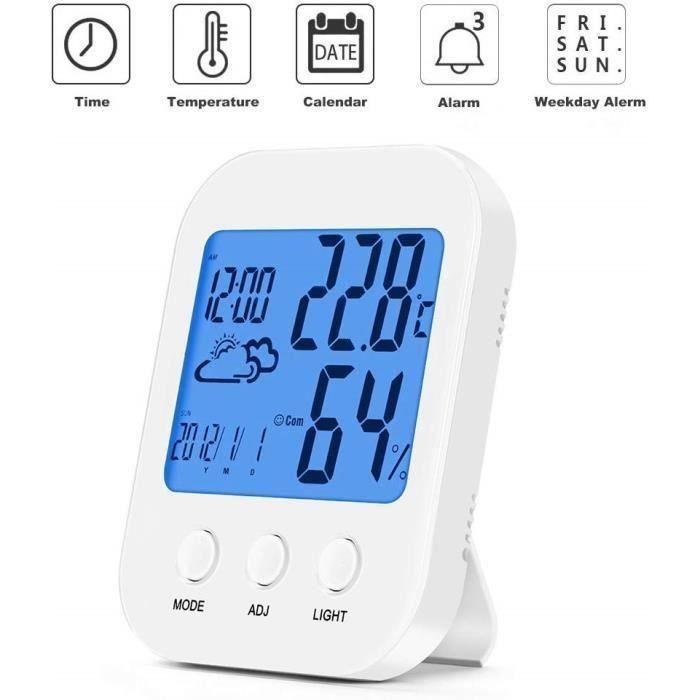Maison Lumineux Thermomètre Électronique D'intérieur Haute Précision Bébé Chambre Température Et Humidité Mètre Innovant Rétro-Éclai