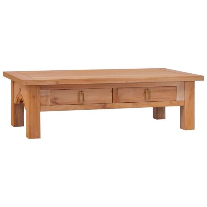 MAISON - Table Basse de Salon Table d'Appoint Table à thé Table de Café 100x50x30 cm Bois d'acajou massif☆1188