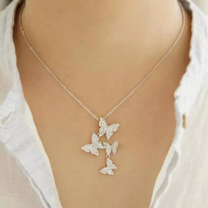 COLLIER PAPILLON, Cristaux autrichien , COLLIER FEE