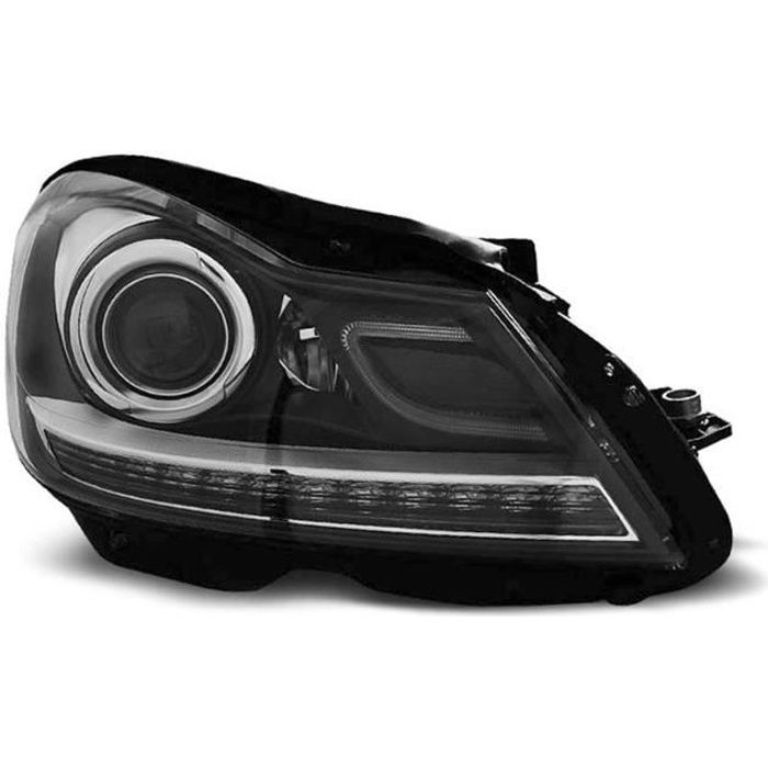 Paire de feux phares Mercedes W204 11-14 Daylight LED noir
