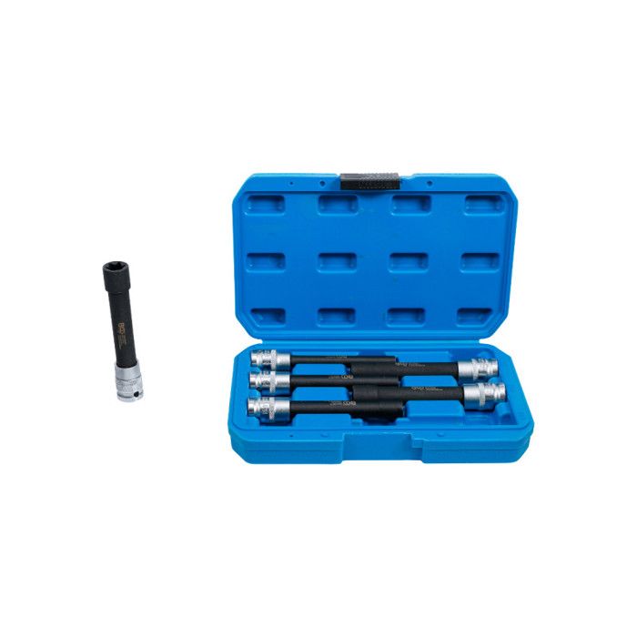 Jeu de douilles, profil E, extra longues 12,5 mm (1/2\
