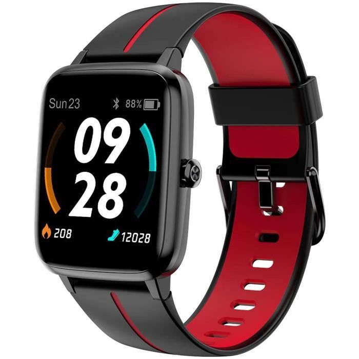 Blulory Montre connectee Homme Femme, GPS de sports Ecran étanche 1,3 pouces, Moniteur de fréquence cardiaque et S395