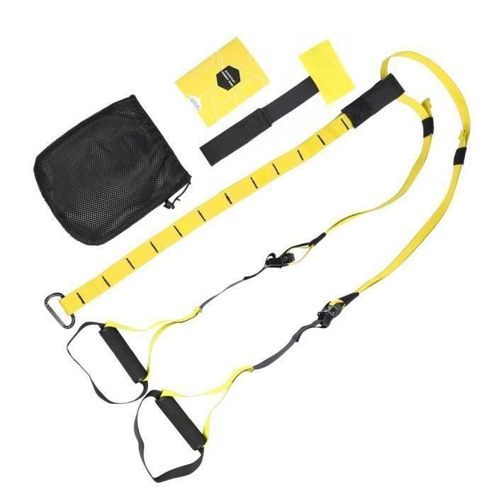 Sangle de fitness nylon jaune-ROS