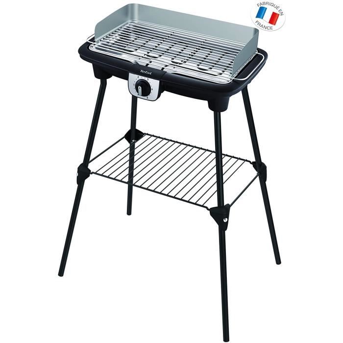 Tefal BG921812 Barbecue BBQ Électrique sur Pieds et Table Easy Grill XXL Thermostat Réglable 2500W