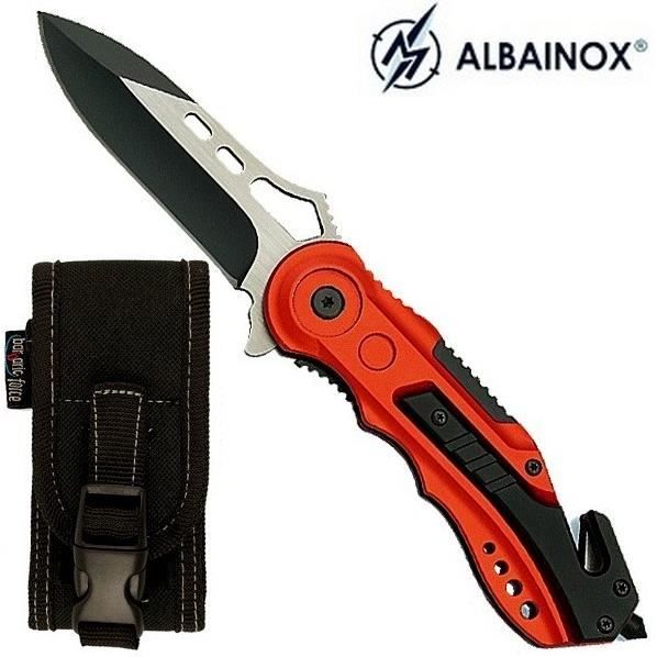Couteau pliant 20cm sapeur pompier - design ALBAINOX