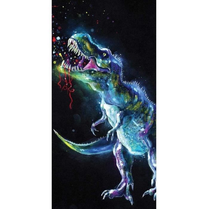 Dinosaure Serviette de Plage Colorée