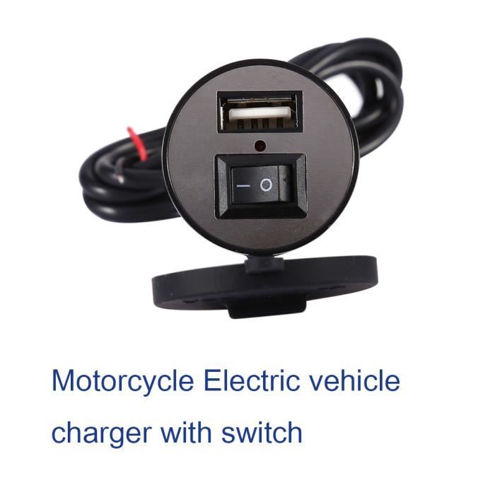 USB Moto téléphone portable Alimentation Chargeur étanche Port prise avec interrupteur 12V HB010