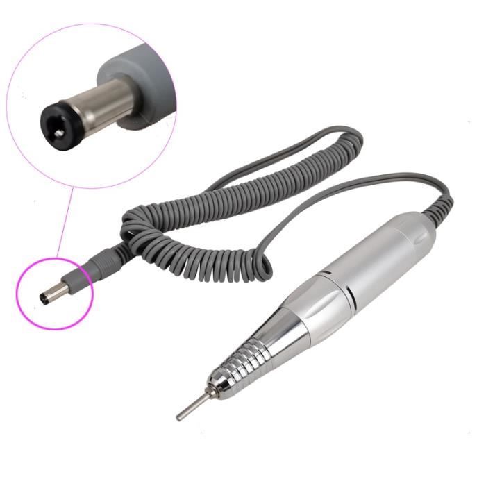 Ponceuse manucure,Poignée perceuse à ongles électrique en alliage d'aluminium, 2020 tr-min, pièce à main pour manucure et pédicure,