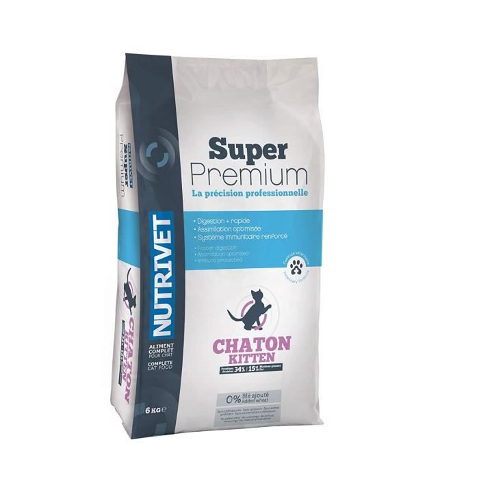 Nutrivet Super Premium Chaton Jusqu'à 12 Mois Sac de 8 kg