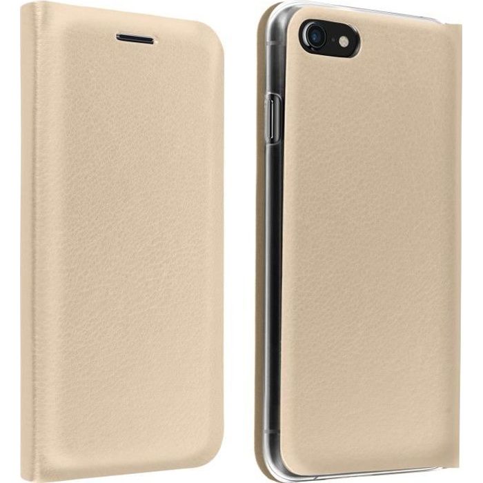Étui Apple iPhone SE 2020 / 8 / 7 Portefeuille Clapet Porte-carte doré Jaune
