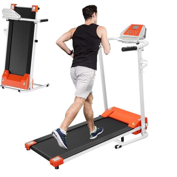 Tapis de course electrique pliable - 1-10 km-h - 128 x 50 x 118 cm