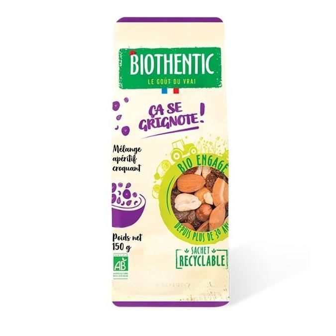 BIOTHENTIC Mélange apéritif croquant - 150 g