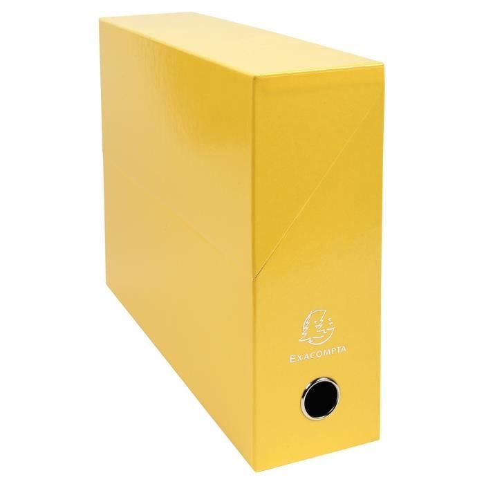 EXACOMPTA Boite transfert - 340 x 255 mm - Dos de 90 mm - Carte pelliculée F.S.C. 19/10 ème - Jaune Iderama