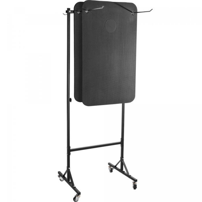 Rack de rangement + paire de Tapis de Yoga Noir à Œillets 101 x 60 x 1cm