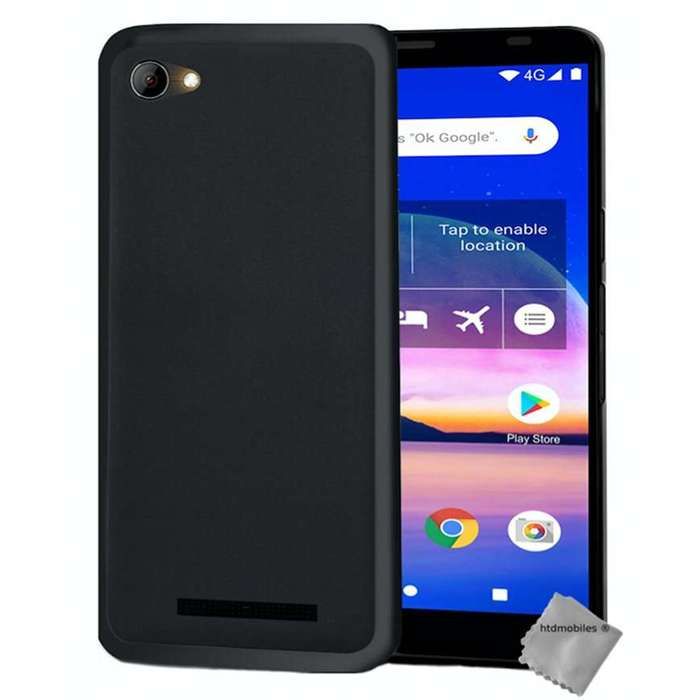 Coque silicone gel fine pour Logicom Le Prime + film ecran - NOIR