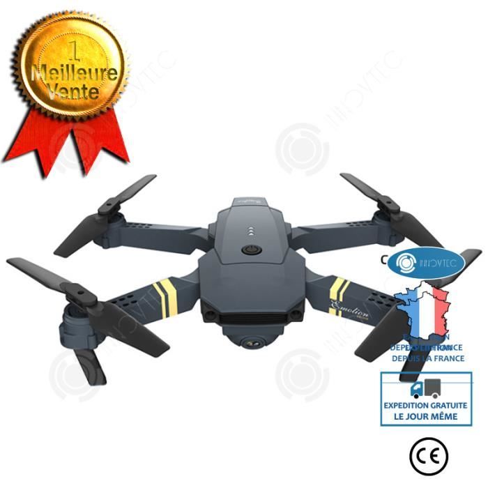 INN® Drone Noir Version HD Drone Avion 4k HD Double Caméra Modèle E58 Garçon Jouet Aérien Télécommande Avion Pliable Portable Drone