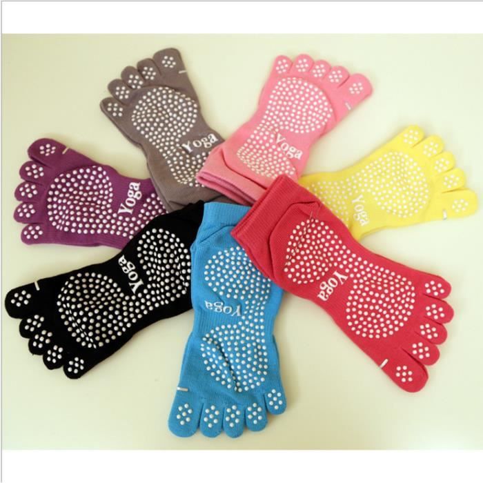 3pcs nouvelles chaussettes de yoga chaussettes à cinq doigts