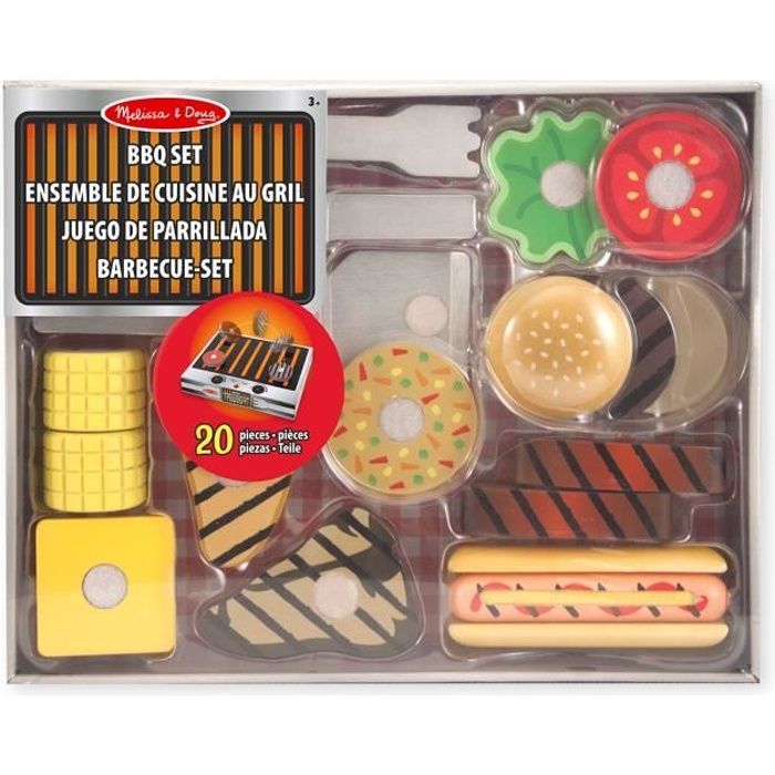 MELISSA & DOUG Ensemble De Gril Et De Service En Bois