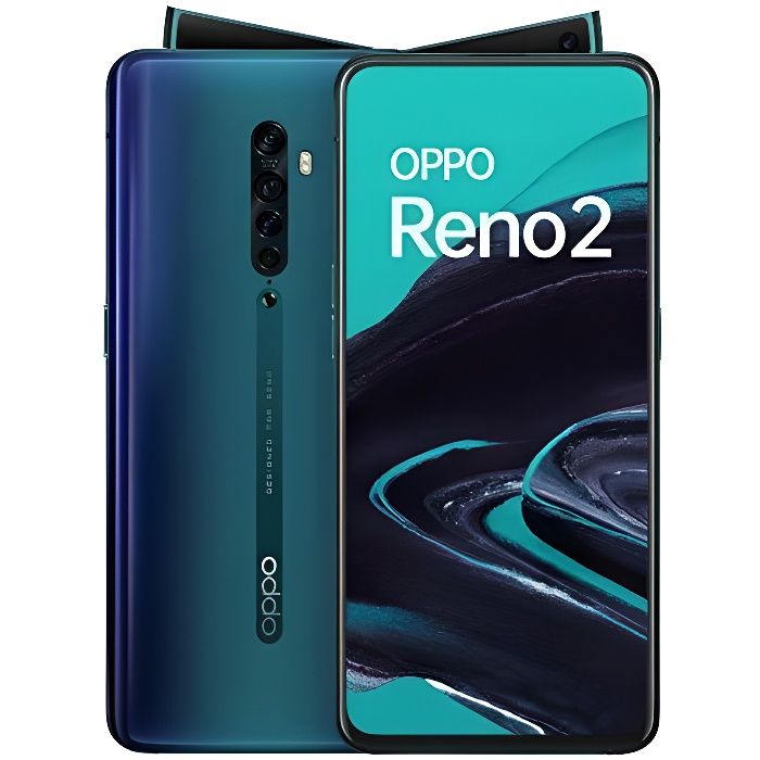 OPPO Smartphone Mobile Reno 2 débloqué 4G 48 MP 8 Go de RAM 256 Go ROM Extensible Via Micro SD Batterie 4000 mAh avec Charge