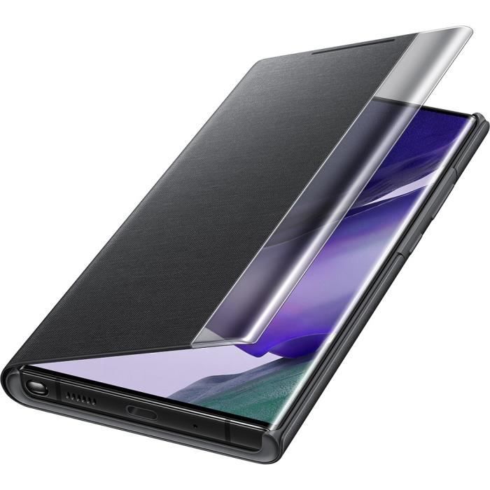 Etui Clear View noir Note20 Ultra