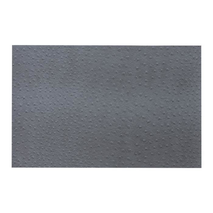SET TABLE PVC 43 X 30 LOOK CUIR GRIS (LOT DE 2) NEURE NEUTRE