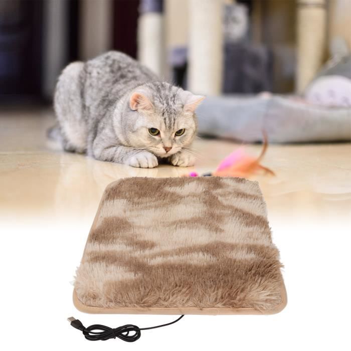 NEUF Coussin chauffant pour chien chat animal de compagnie Brun-gris