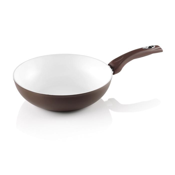 Bialetti Ceramic Ok Brown Wok 28 cm