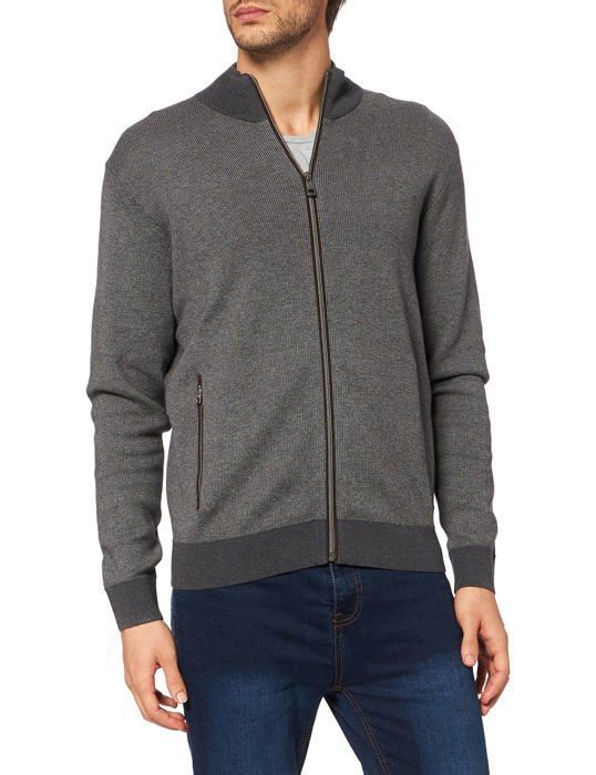 Gilet cardigan Bugatti 7600-85532 Cardigan Homme Gris