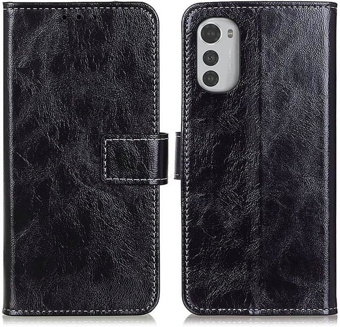 Coque Pour Motorola Moto G73, Housse étui En Cuir PU Portefeuille à