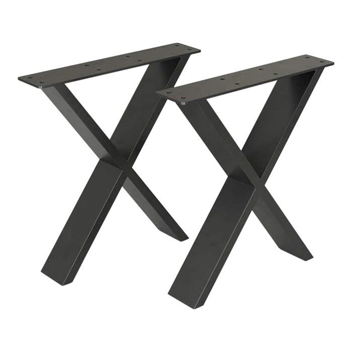 Set de 2 pieds de table maribo forme x en acier 72 x 55 x 6 cm 03_0008090
